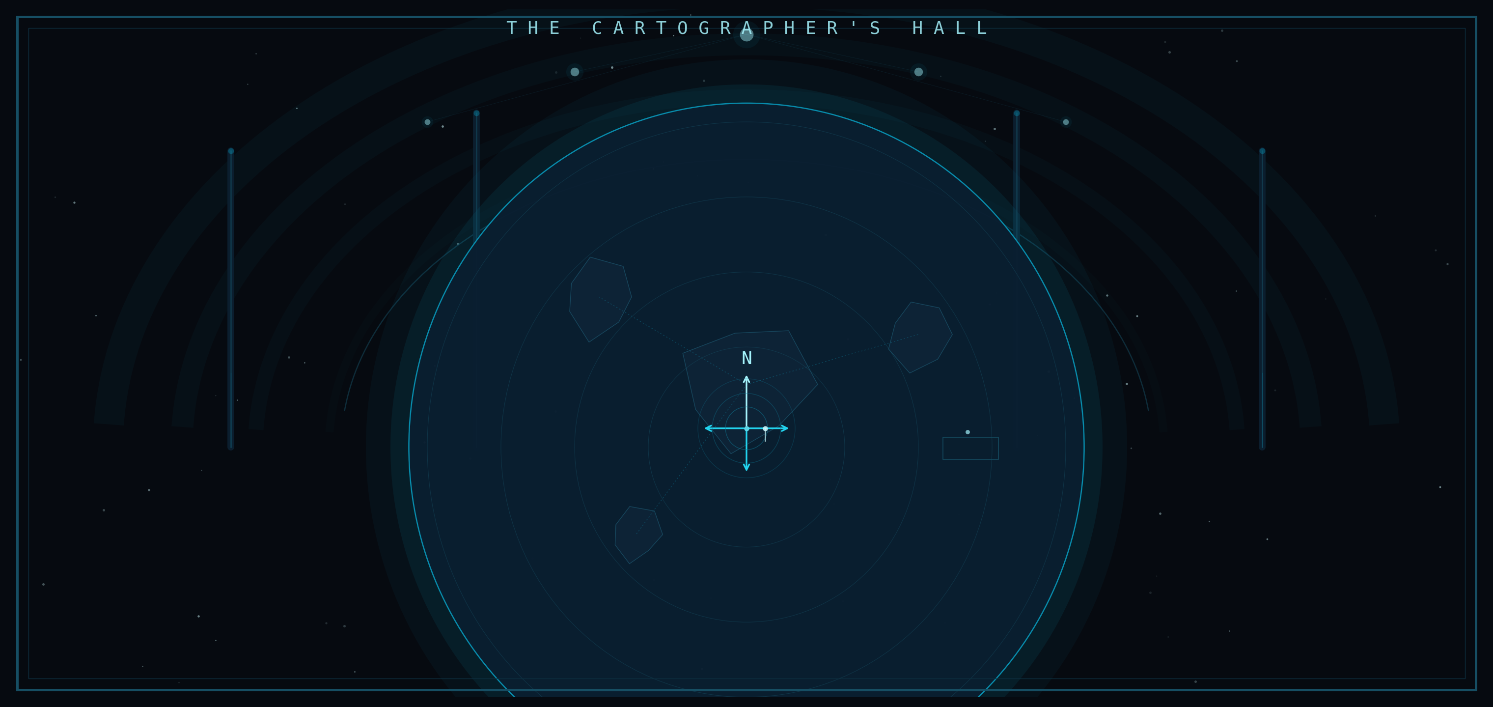The Cartographer's Hall — interior illustration